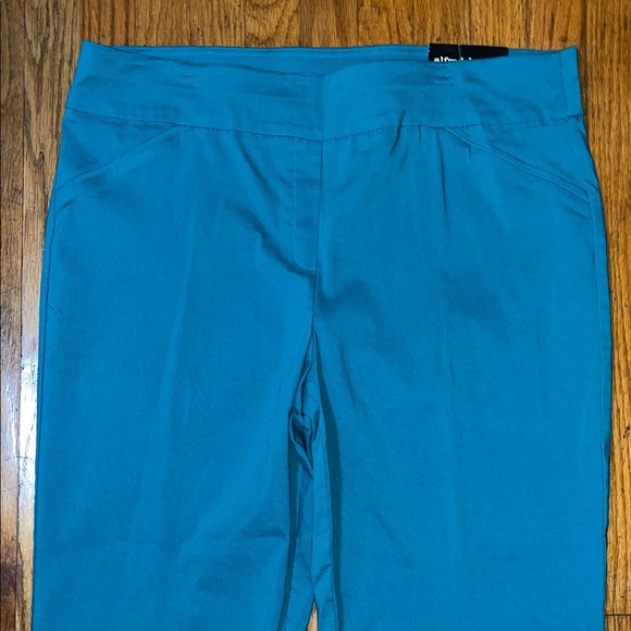 NWT Alfred Dunner Allure Teal Pants Size 18 - Picture 6 of 10
